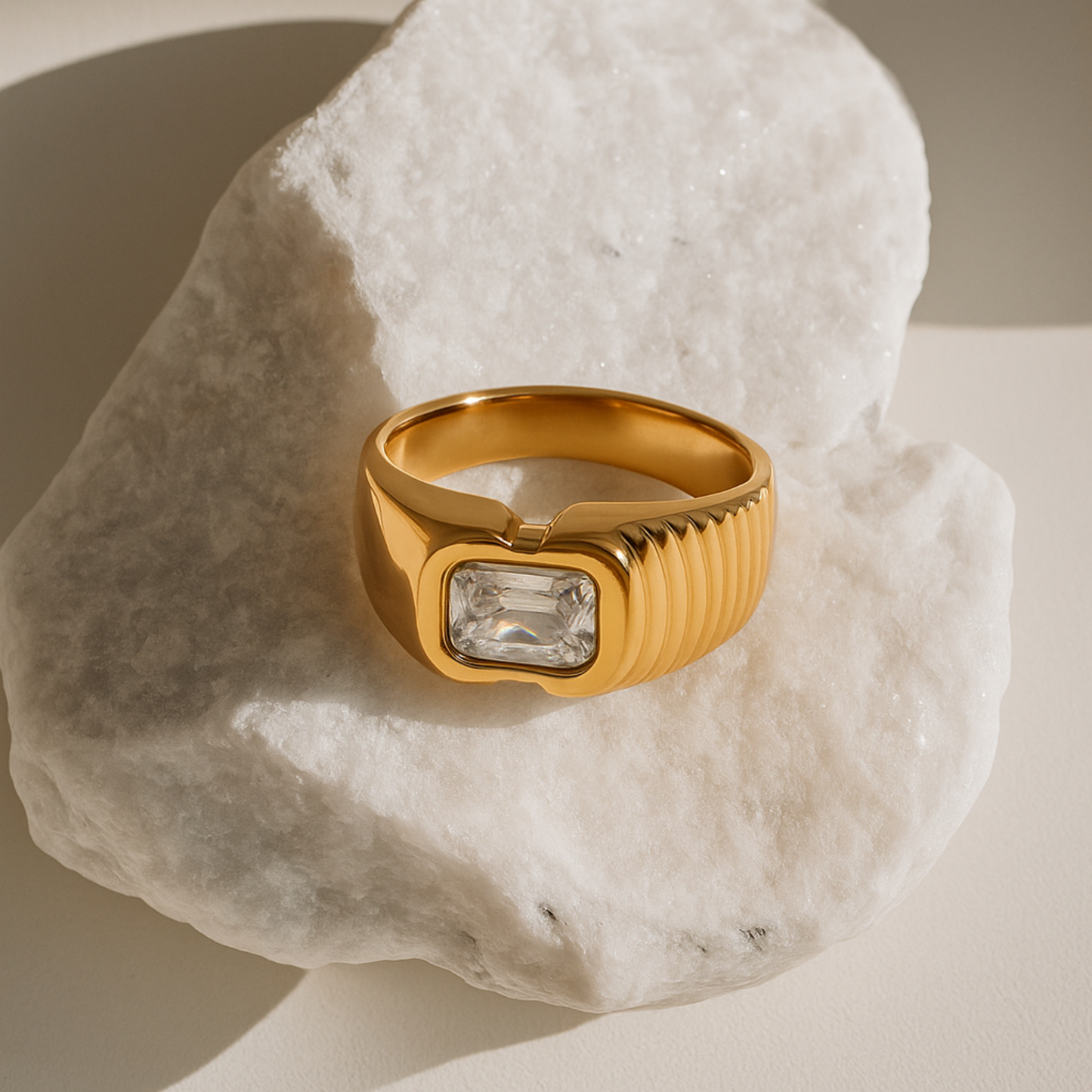 The Aurea Ring - Waterproof 18k Gold Plated Statement Ring