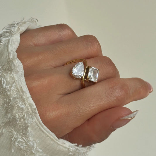 DOUBLE STONE RING