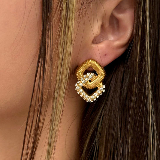 LILY Gold Earrings - Waterproof 18k Gold Plated Stainless Steel Earrings