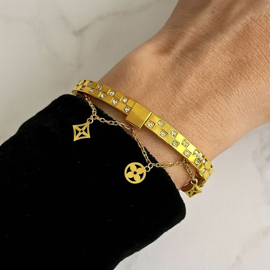 ALEX Gold Bracelet - Waterproof 18k Gold Plated Stainless Steel Bangle