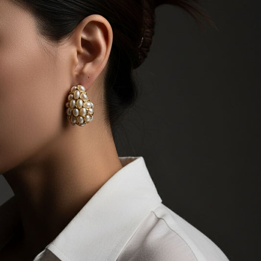 Gold Hoop Earrings - Waterproof 18k Gold Plated Stainless Steel