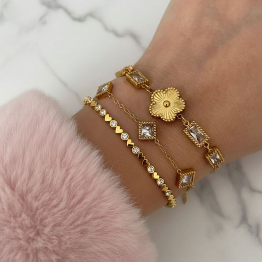 LIOREN Gold Bracelet - Waterproof 18k Gold Plated Stainless Steel Bangle