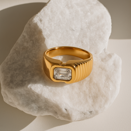 The Aurea Ring - Waterproof 18k Gold Plated Statement Ring