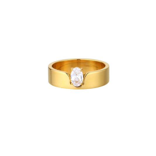 OVAL STONE RING