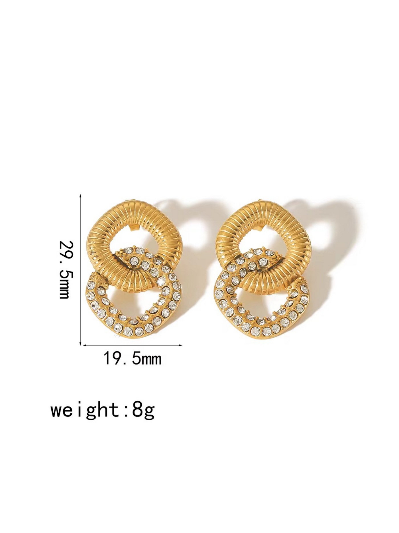LILY Gold Earrings - Waterproof 18k Gold Plated Stainless Steel Earrings