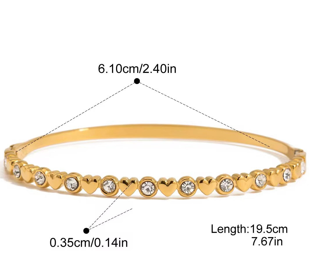 LIOREN Gold Bracelet - Waterproof 18k Gold Plated Stainless Steel Bangle
