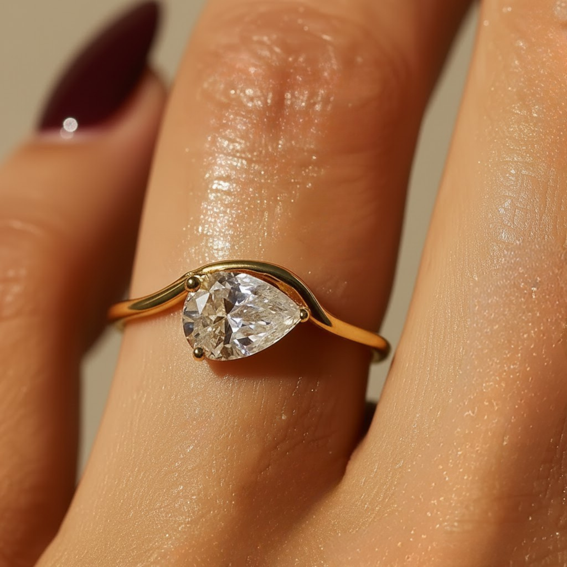 18k PVD Gold Plated Stainless Steel Minimalist Elegant Zircon Ring for Women, Non-Tarnishing Ring, Waterproof Jewelry, Christmas Gift Idea, valentines day gift idea