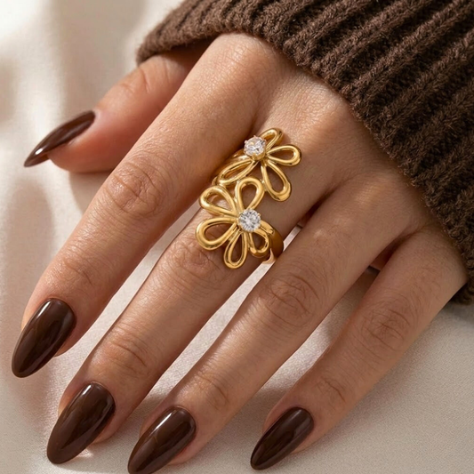 DOUBLE FLOWER RING