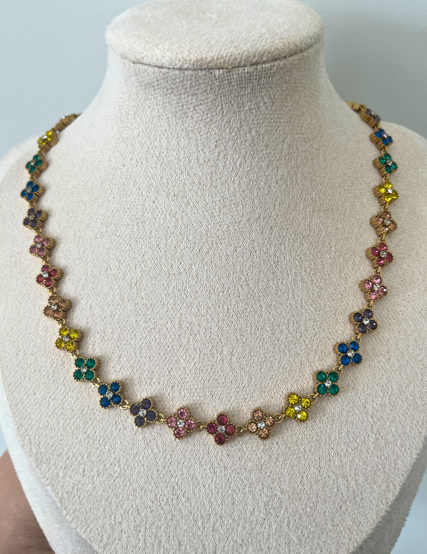 clover multi colors necklace