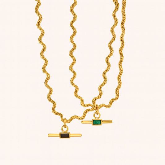 18k gold plated on stainless steel  waterproof and tarnish free necklace