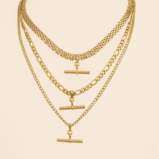18k gold plated on stainless steel waterproof and tarnish free necklace