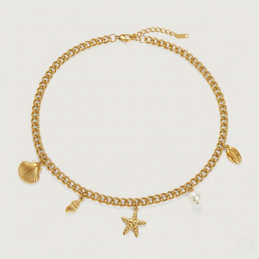 18K Gold Plated Sole Mio Necklace – tarnish-free, waterproof &amp; hypoallergenic. Perfect for layering or gifting.